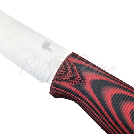 Нож OWL KNIFE Hoot сталь S125V рукоять G10 черно-красная фото 3
