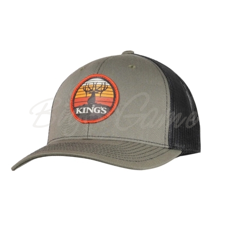 Бейсболка KING'S Trucker Heather Elk patch цвет Loden / Black фото 1