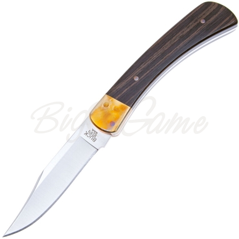 Нож туристический BUCK Hunter 420HC нержавеющая сталь 420HC рукоять Дерево цв. Черный фото 5