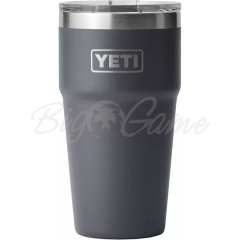 Термокружка YETI Rambler Pint 475 цвет Charcoal фото 1