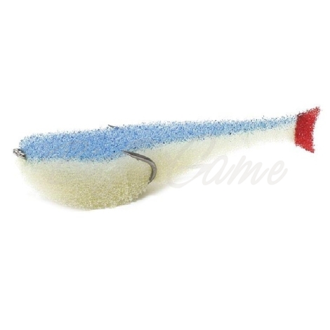 Поролоновая рыбка LEX Classic Fish CD UV 11 WBLB (белое тело / синяя спина / красный хвост) фото 1