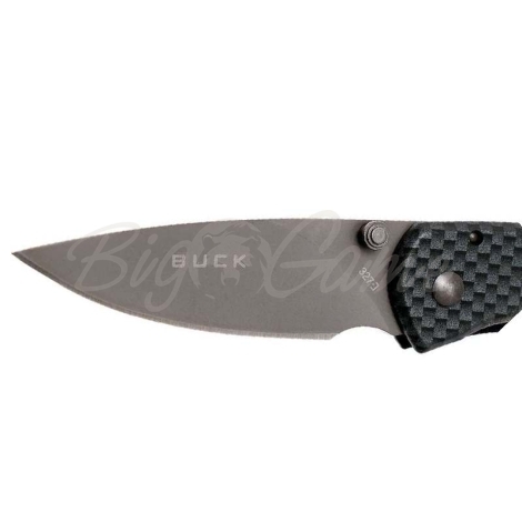 Нож складной BUCK Nobelman Carbon сталь 440A рукоять карбон черная фото 3