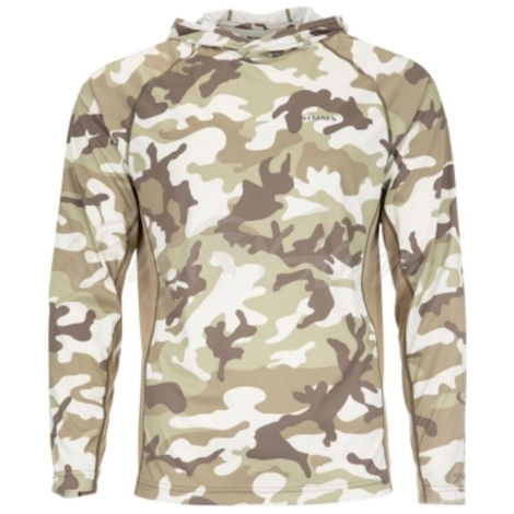 Термокофта SIMMS SolarFlex Hoody Print цвет Woodland Camo Sandbar фото 1