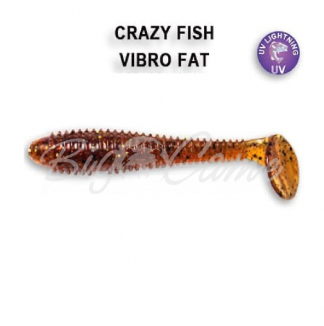 Виброхвост CRAZY FISH Vibro Fat 4" (4 шт.) зап. креветка, код цв. 32 фото 1