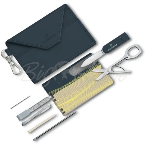 Швейцарская карточка VICTORINOX Swiss Card Classic New York Style 9 функций цв. Серый (в подарочной уп.) фото 3