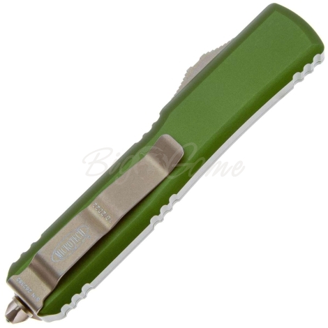 Нож автоматический MICROTECH Ultratech S/E M390, рукоять алюминий, цв. зеленый фото 2