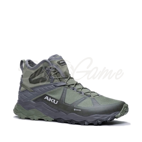 Кроссовки треккинговые AKU Flyrock Mid GTX цвет Green / Grey фото 1
