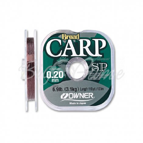 Леска OWNER Broad carp special 100 м 0,22 мм цв. темно-коричневый фото 1