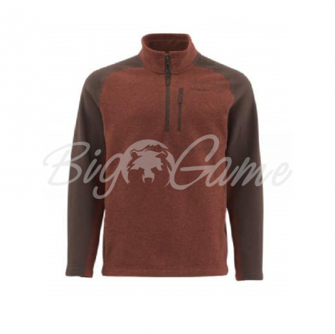 Пуловер SIMMS Rivershed Sweater Quarter Zip цвет Rusty Red фото 1