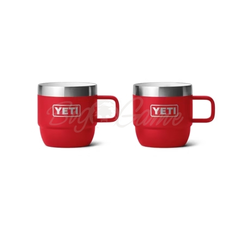 Набор кружек YETI Rambler Stackable Cups 177 (6 oz) цв. Rescue Red фото 1
