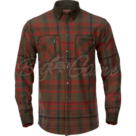 Рубашка HARKILA Pajala Shirt цвет Red Autumn Check фото 1