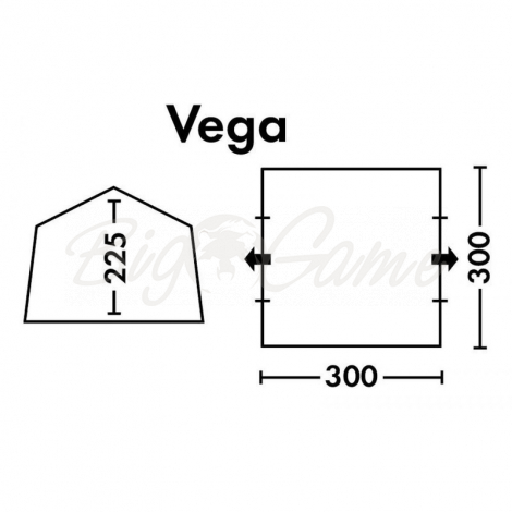 Шатер FHM Vega кемпинговый цвет Синий / Серый фото 2