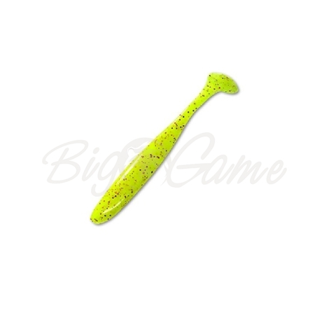 Виброхвост KEITECH Easy Shiner 4,5" (6 шт.) цв. PAL #01 Chartreuse Red Flake фото 1