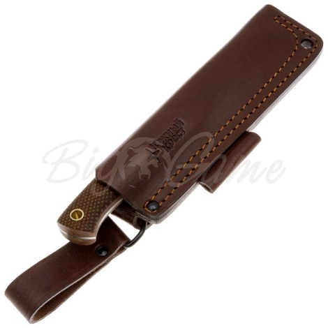 Нож ЮЖНЫЙ КРЕСТ Caribou L конвекс Сталь К110 рукоять Микарта койот/насечка фото 3