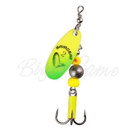 Блесна вращающаяся SAVAGE GEAR Caviar Spinner № 4 14 г цв. 07-Yellow / Chartreuse фото 1