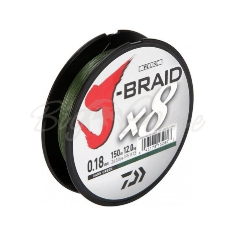 Плетенка DAIWA J-Braid X8 зеленый фото 1