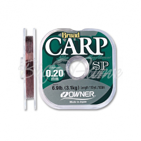 Леска OWNER Broad carp special 100 м 0,26 мм цв. темно-коричневый фото 1