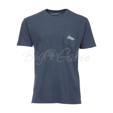 Футболка SIMMS Two Tone Pocket Tee цвет Navy Heather фото 1