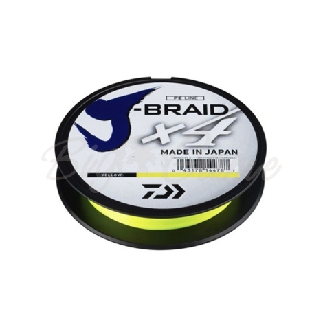 Плетенка DAIWA J-Braid X4 270 м цв. фл. желтый 0,21 мм фото 1