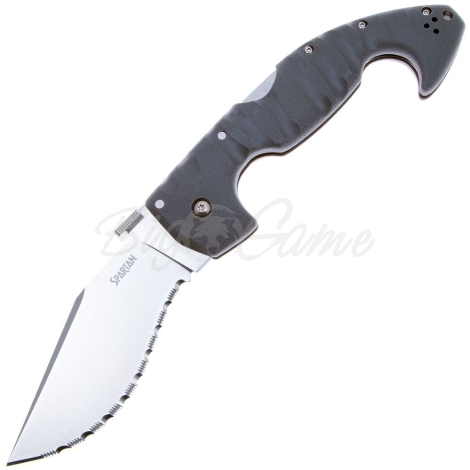 Нож складной COLD STEEL Spartan Serrated AUS10A рукоять Grivory цв. Серый фото 1