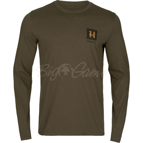 Лонгслив HARKILA Gorm L/S T-Shirt цвет Willow green фото 1