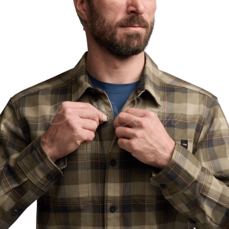 Рубашка SITKA Ashland Lt Wt Flannel Shirt цвет Oak Green Fall Plaid фото 6