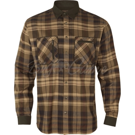 Рубашка HARKILA Pajala Shirt цвет Beige W / brown фото 1
