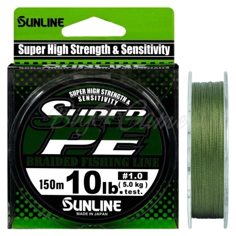 Плетенка SUNLINE New Super PE 150 м 1 цв. dark green фото 1