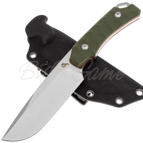 Нож с фиксированным клинком FOX KNIVES Lynx сталь D2 рукоять Стеклотекстолит G10 цв. Зеленый фото 2