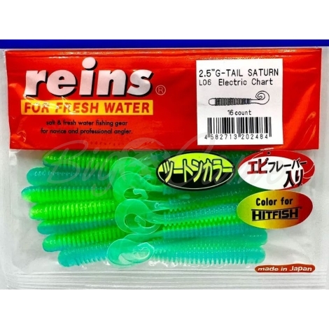 Твистер REINS G Tail Saturn 4'' (9 шт.) код цв. L06 фото 1
