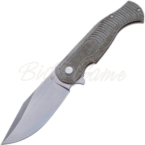 Нож складной полуавтоматический FOX KNIVES Eastwood Tiger сталь D2 рукоять Микарта цв. Зеленый фото 1