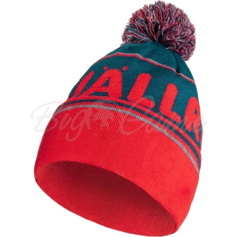 Шапка FJALLRAVEN Pom Hat цвет Storm-True Red фото 1