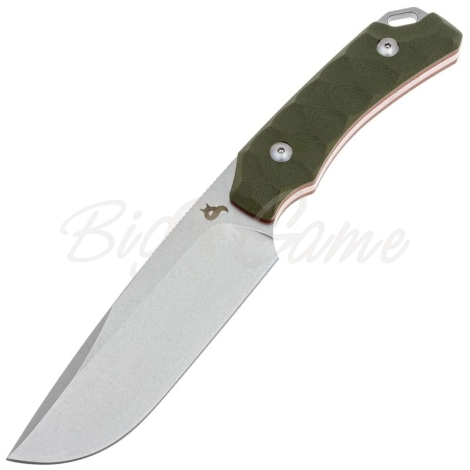 Нож с фиксированным клинком FOX KNIVES Lynx сталь D2 рукоять Стеклотекстолит G10 цв. Зеленый фото 1