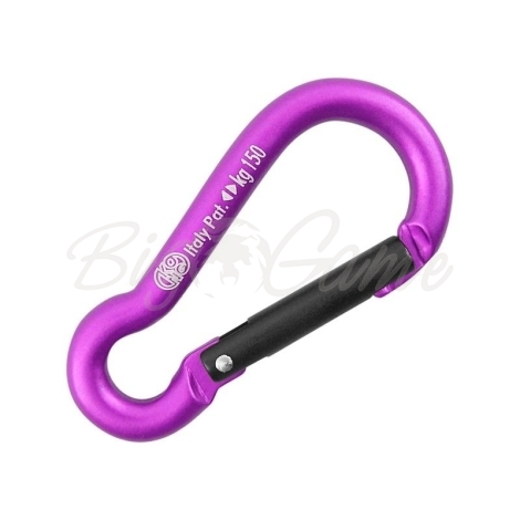 Карабин металлический KONG Mini Pear 6 цв. Фиолетовый / Черный фото 1