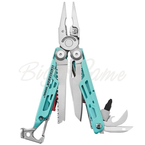 Мультитул LEATHERMAN Signal (19 инструментов) цв. Aqua Silver фото 1