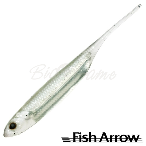 Слаг FISH ARROW Flash J 3" (7 шт.) цв. #21 (White/Silver) фото 1