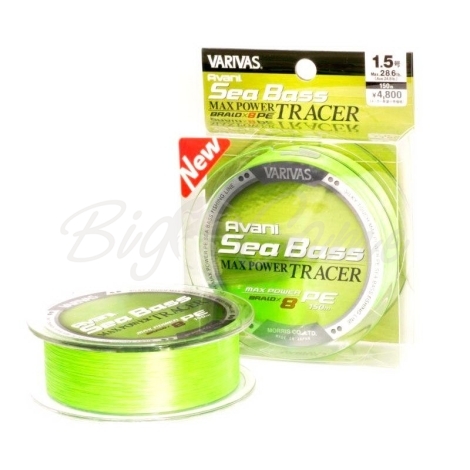 Плетенка VARIVAS Avani Sea Bass Max Power Tracer PEx8 150 м цв. Зеленый # 1,2 фото 1