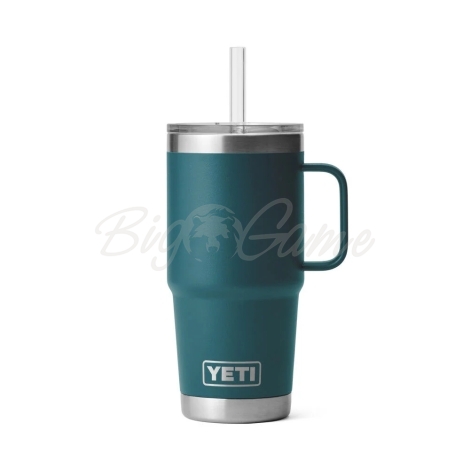 Термокружка YETI Rambler Straw Mug 710 цвет Agave Teal фото 3