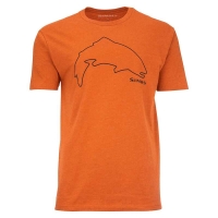 Футболка SIMMS Trout Outline T-Shirt цвет Adobe Heather