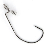 Крючок офсетный YOSHI ONYX Offset Hook Long № 1/0 BN с пружинкой (5 шт.)