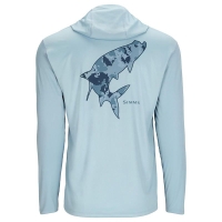 Термокофта SIMMS Tech Hoody - Artist Series цвет Steel Blue / Tarpon превью 2