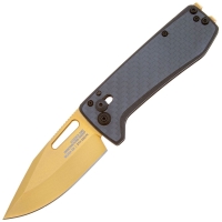 Нож складной SOG Ultra XR Carbon+Graphite S35VN рукоять Карбон цв. Черный/Золотой
