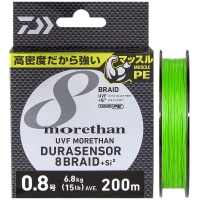 Плетенка DAIWA UVF Morethan Dura Sensor 8 Braid+Si2 Lime green 200м #0,8