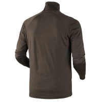 Водолазка HARKILA All Season Shirt Zip-Neck цвет Shadow brown превью 2
