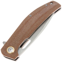 Нож складной полуавтоматический BOKER Toxicofera сталь 440А рукоять Микарта цв. Коричневый превью 3