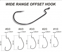 Крючок офсетный CRAZY FISH Wide Range Offset Hook № 3/0 (1000 шт.)