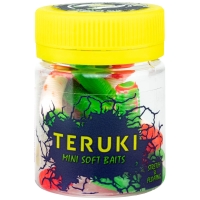 Червь TERUKI Roy 6,5 см (7 шт.) зап. сыр цв. Green/White/Orange превью 3