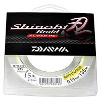 Плетенка DAIWA Shinobi Braid 135 м желтый 0,14 мм