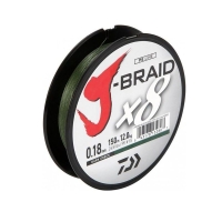 Плетенка DAIWA J-Braid X8 300 м цв. зеленый 0,18 мм