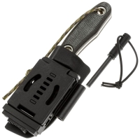 Нож с фиксированным клинком FOX KNIVES Viator сталь D2 рукоять Микарта цв. Черный превью 3